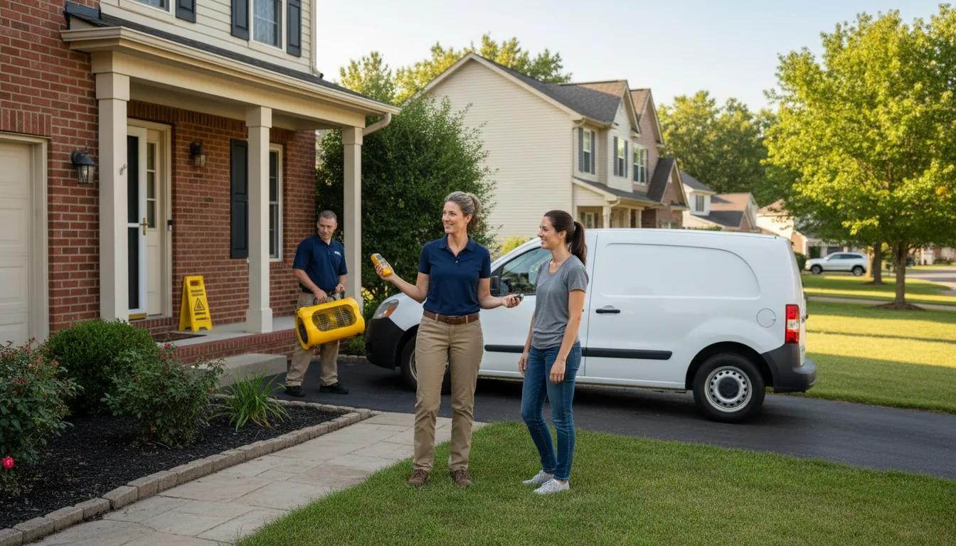 Residential water damage restoration in Brent, AL